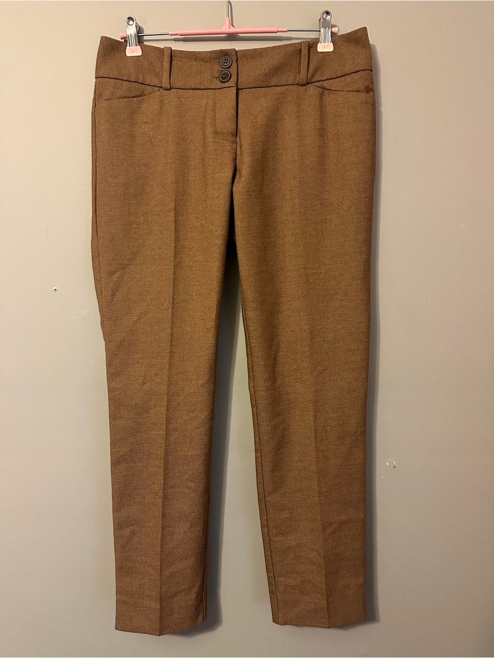 The Limited Womens 2 Brown Tailored Pants Straight Leg Y2K Trousers